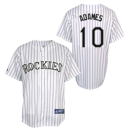 Cristhian Adames #10 Youth Baseball Jersey-Colorado Rockies Authentic Home White Cool Base MLB Jersey